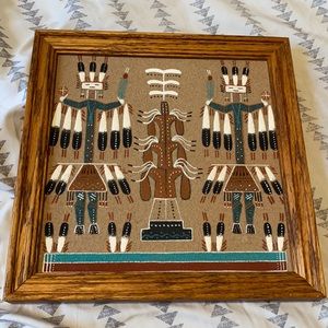Navajo Sand Painting Art by Rosabelle Ben